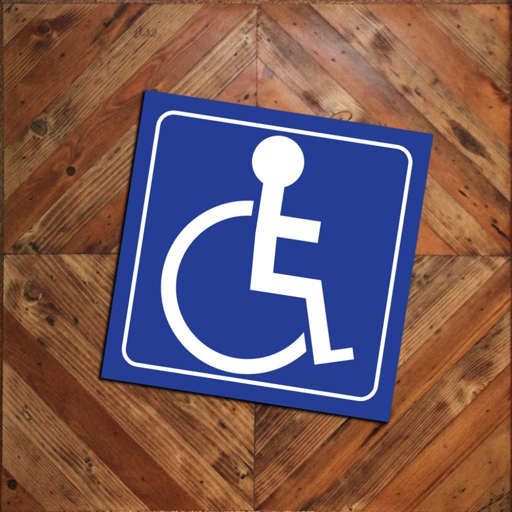 HANDICAP Logo Symbol Car Magnet Sign Size 9"x9" Vehicle Signage Recognition New